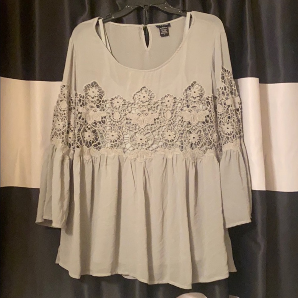 Plus Size Lace Babydoll Top